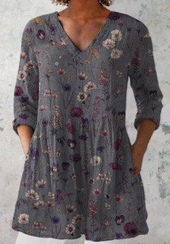 Summer Fashion Casual V neck Women's Top Vnsy01 Sx3046 2Xl - Shop at LoveMi