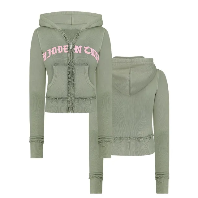 New Letter Patch Casual Trousers Suit Army Green - Shop at LoveMi