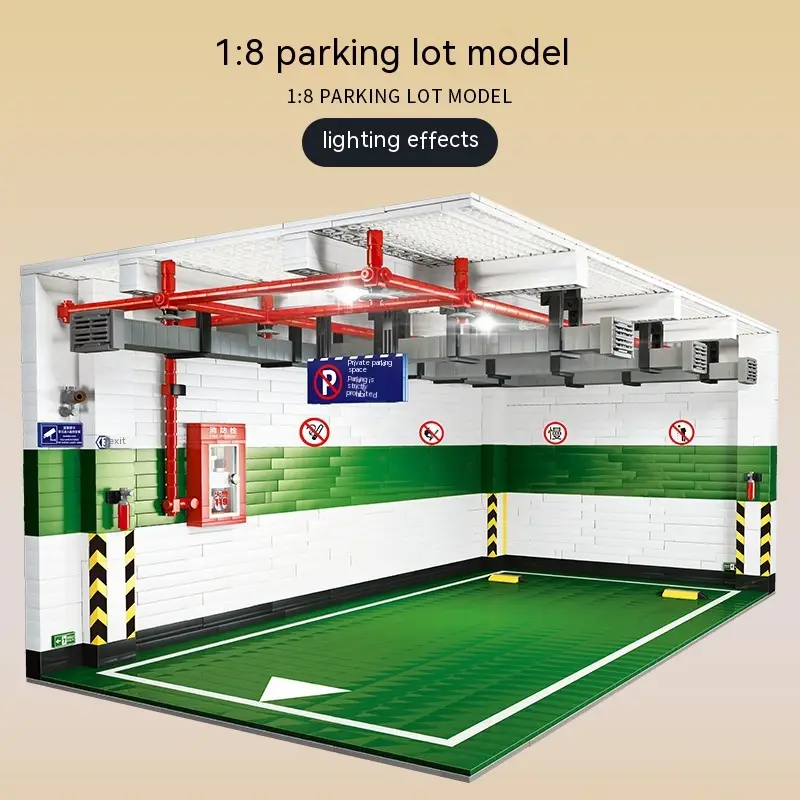 Children's Large Real Parking Lot Building Blocks Toy