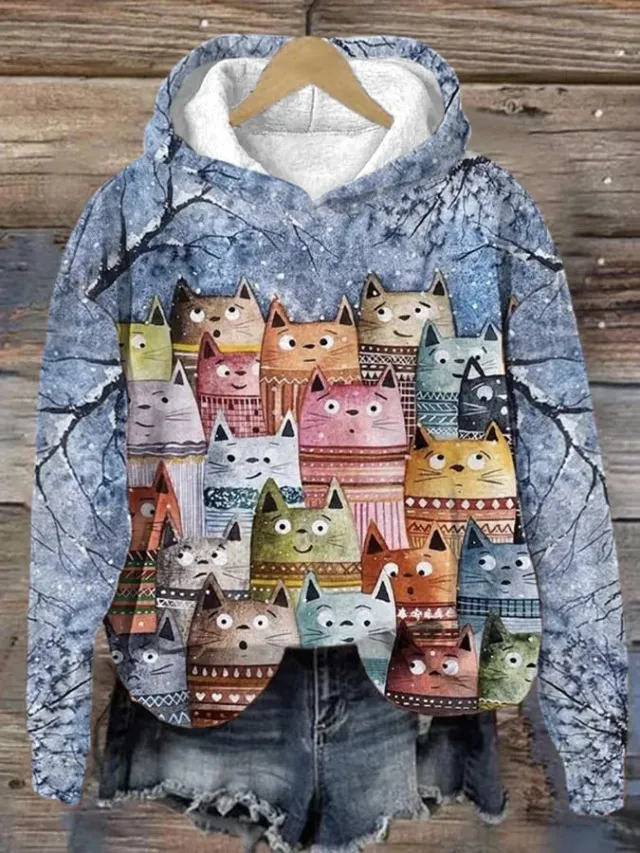 Comfortable And Versatile Fashion Printed Hoodie G44Z546 S - Shop at LoveMi