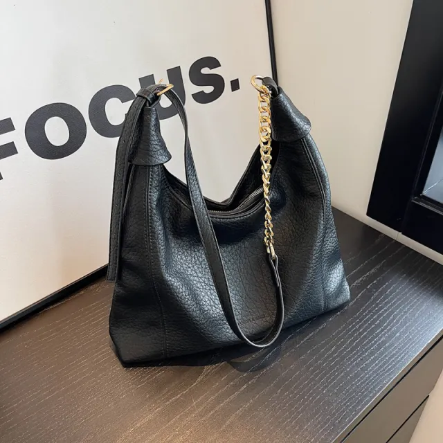 Retro Minority Design Tote Bag Shoulder Underarm Black - Shop at LoveMi