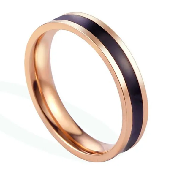 Accessories Titanium Steel Oil drip Ring Stainless Steel Rose Gold - Shop at LoveMi