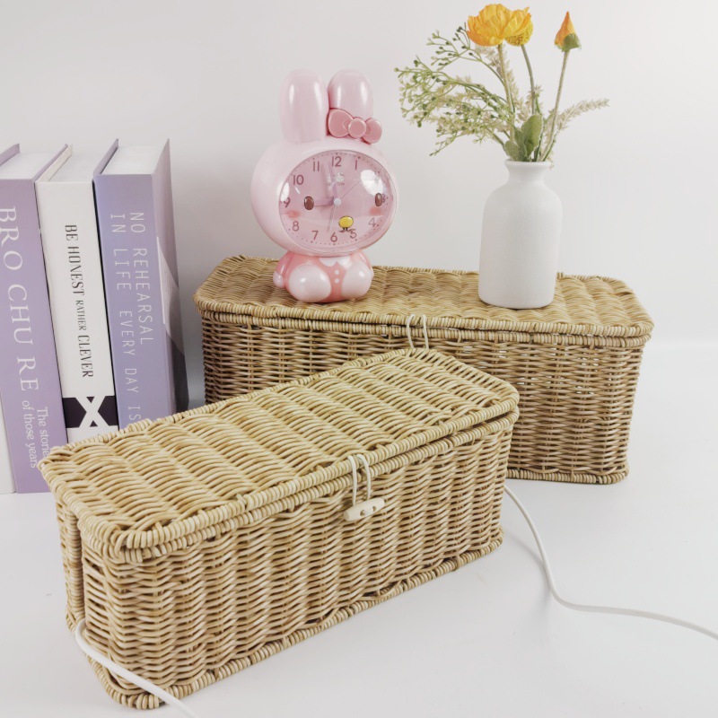 Creative Flip-Top Rattan-Style Woven Storage Basket