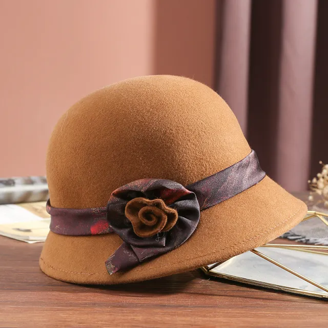 Women's Autumn And Winter Wool Cap Korean Style All matching Caramel - Shop at LoveMi
