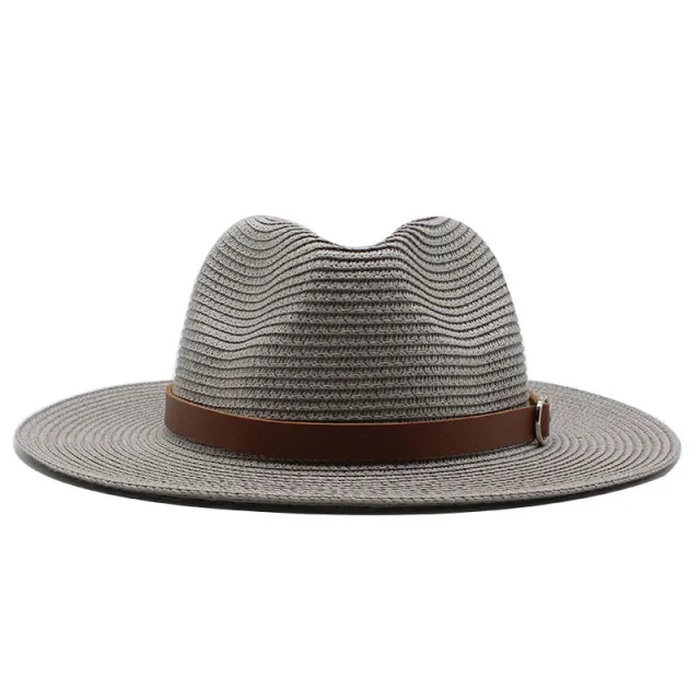 Sun Protection Travel Vacation Beach Woven Denim Top Hat Gray - Shop at LoveMi