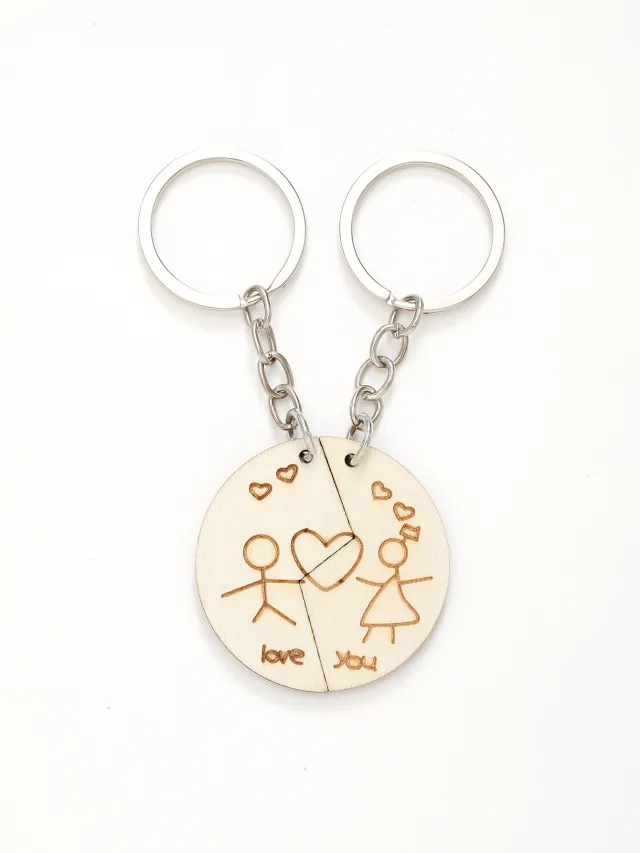 Wooden Key Buckle Couple Gift Pendant Style 20346 - Shop at LoveMi