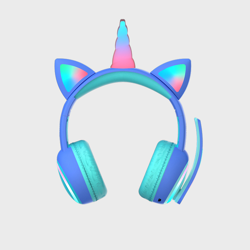 Glowing Bluetooth Headset Cat Ear Children's Headphones Crown Headset - Image 10
