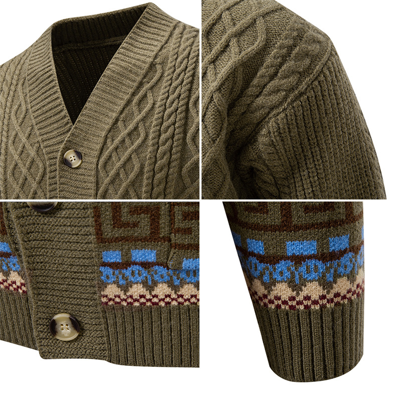 Jacquard Knit Cardigan