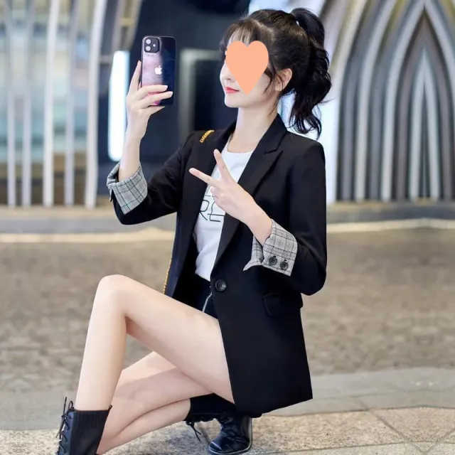 Black Small Business Suit Coat For Women Black - Shop at LoveMi