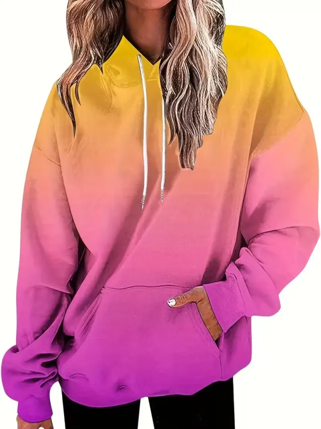 Tie dye Gradient Print Women's Hoodie Nslmwy0131 3Xl - Shop at LoveMi