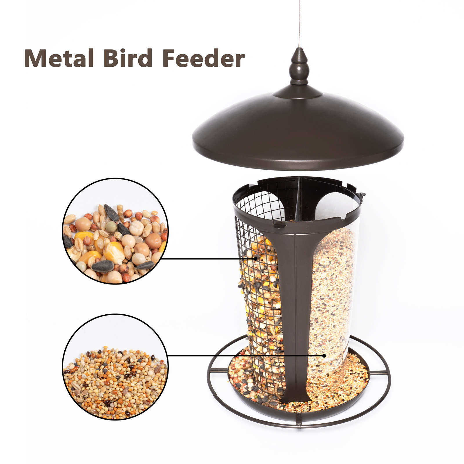 Title 3, Outdoor Garden 2-in-1 Feeder Hanging Automatic