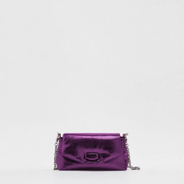 Western Style Metal Mini Shoulder Messenger Bag Purple - Shop at LoveMi