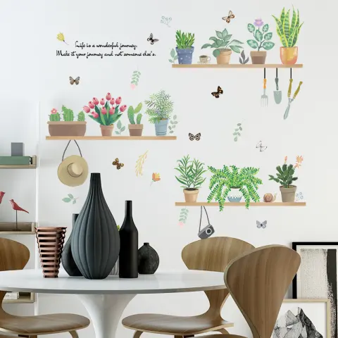 Plant Potted Wall Stickers Can Be Removed for Decoration