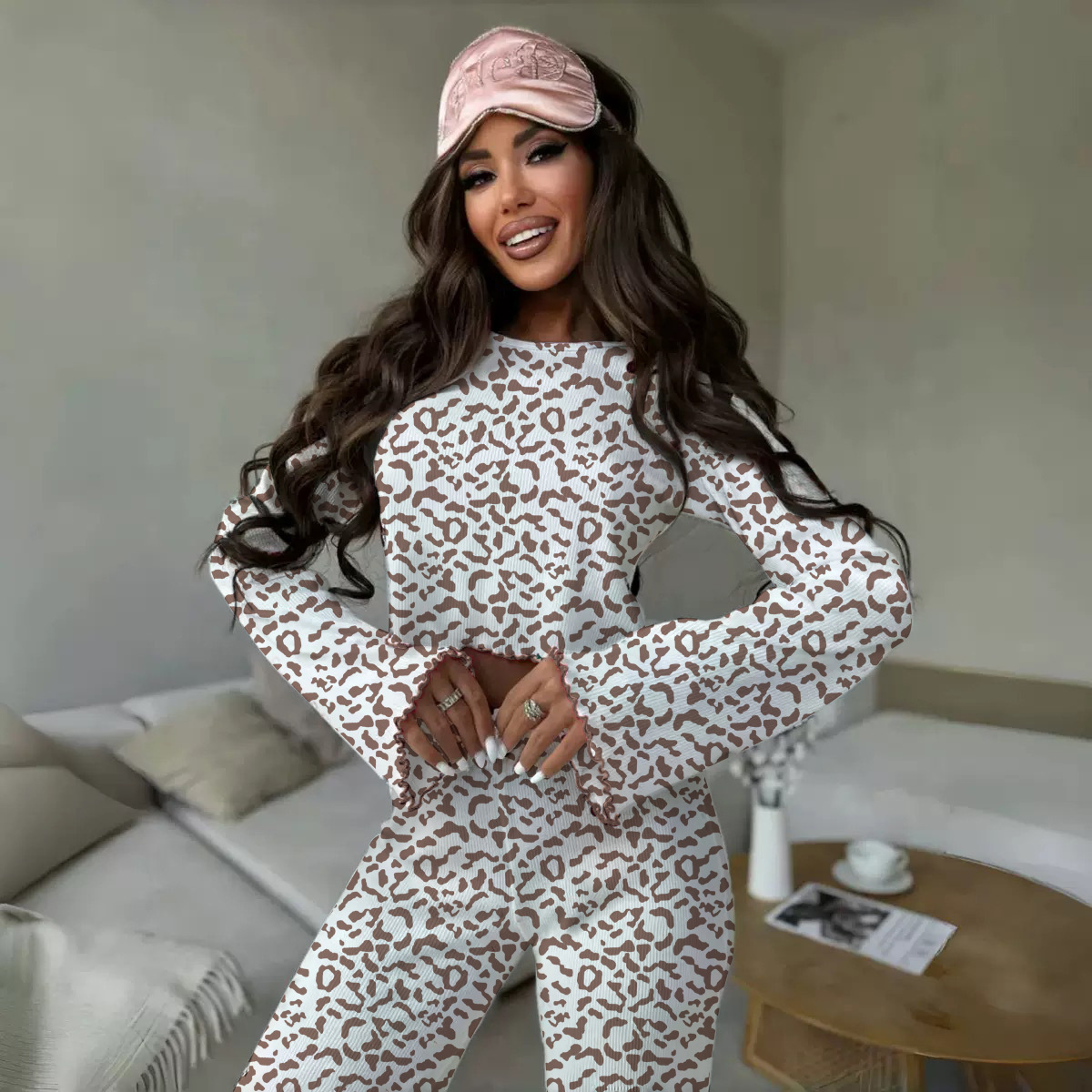 Leopard Print Pajamas Women's Underwear Trousers