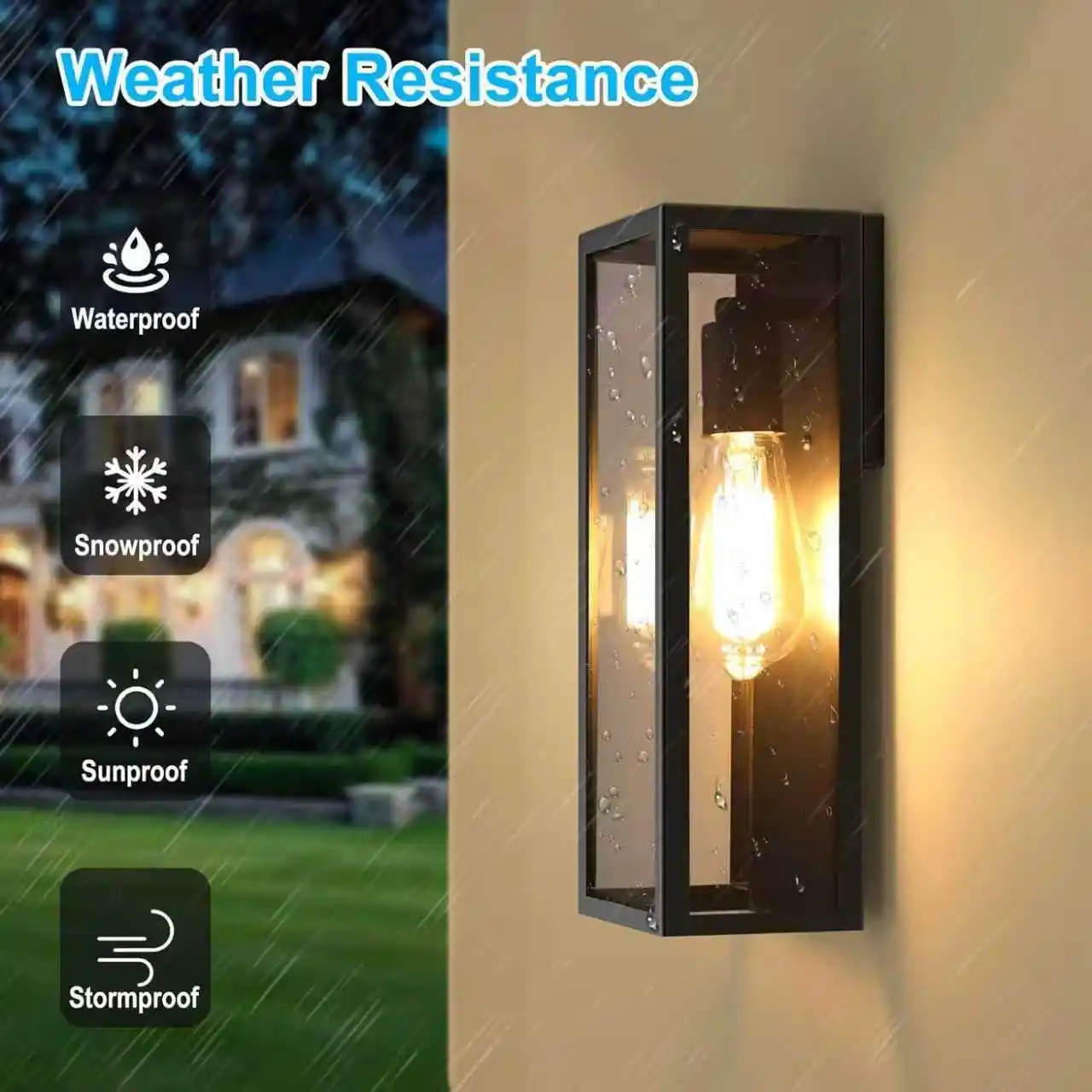 American-style Minimalist Outdoor Pathway Villa Garden Wall Light