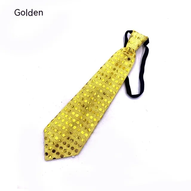 LED Sequins Glowing Necktie Props Tie Yellow - Shop at LoveMi
