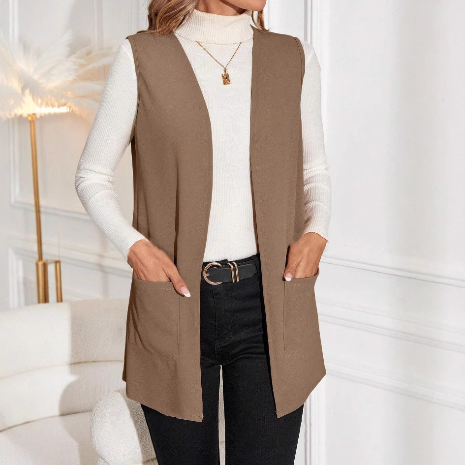 European And American Style Women New Knit Casual Cardigan Sleeveless