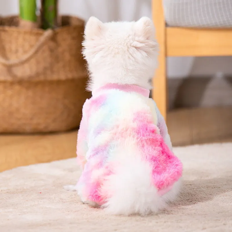 Cat Autumn And Winter Plush Clothes - Colorful