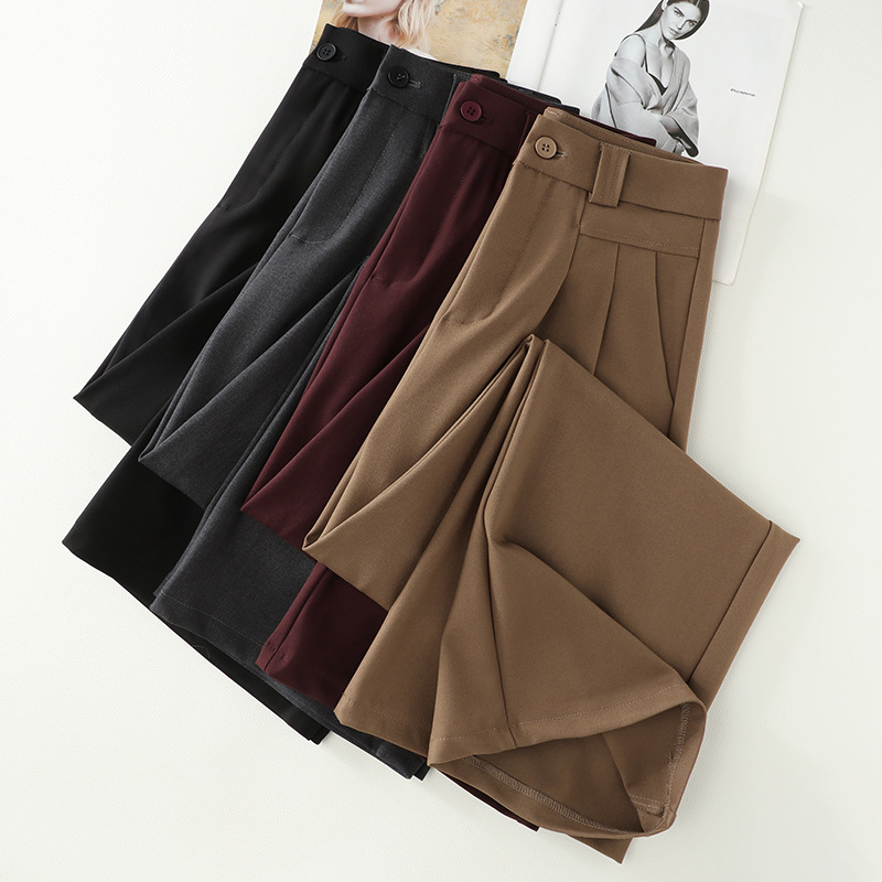 New High-waisted Premium-feel Wide-leg Pants Early Autumn Straight-leg Trousers
