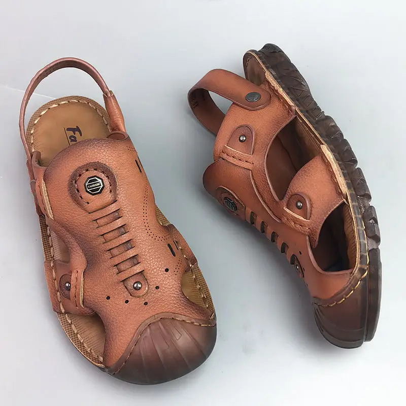 Men's Breathable Casual Genuine Leather Beach Shoes