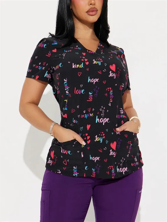 V neck Short Sleeve T shirt Women's Clothing Black - Shop at LoveMi