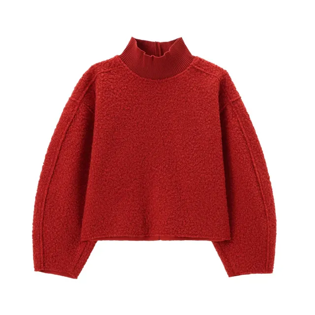 Trendy All match Fashion Loose Sweater Women Red - Shop at LoveMi