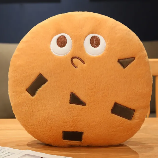 Cookie Biscuit Pillow Stuffed Toy Light Brown - Shop at LoveMi