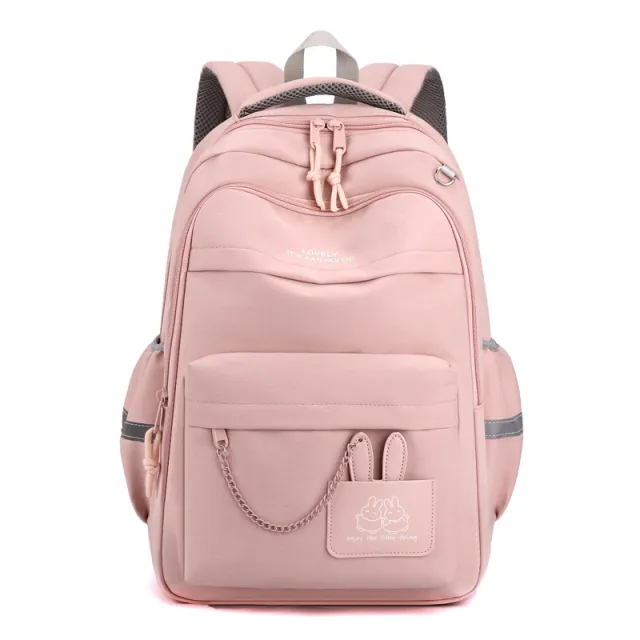 Leisure Travel Backpack New Cute Junior High School Student Schoolbag Pink - Shop at LoveMi