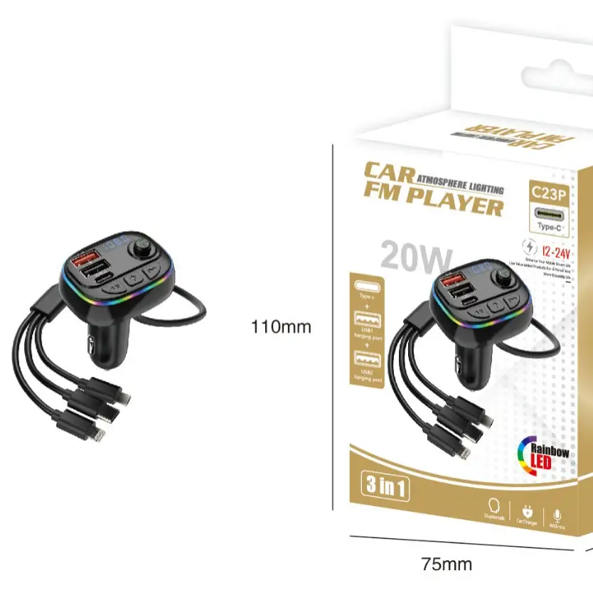 X20 Car MP3 Player Bluetooth Hands-Free FM Transmitter