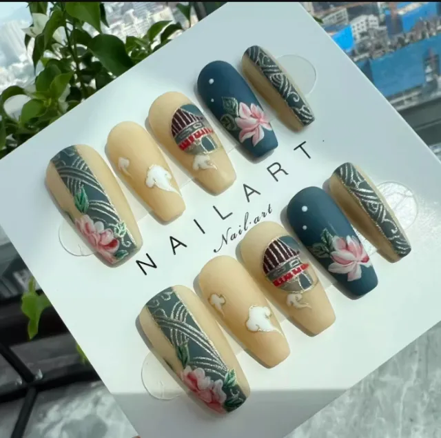 Handmade New Style Hand painted Manicure Medium M - Shop at LoveMi