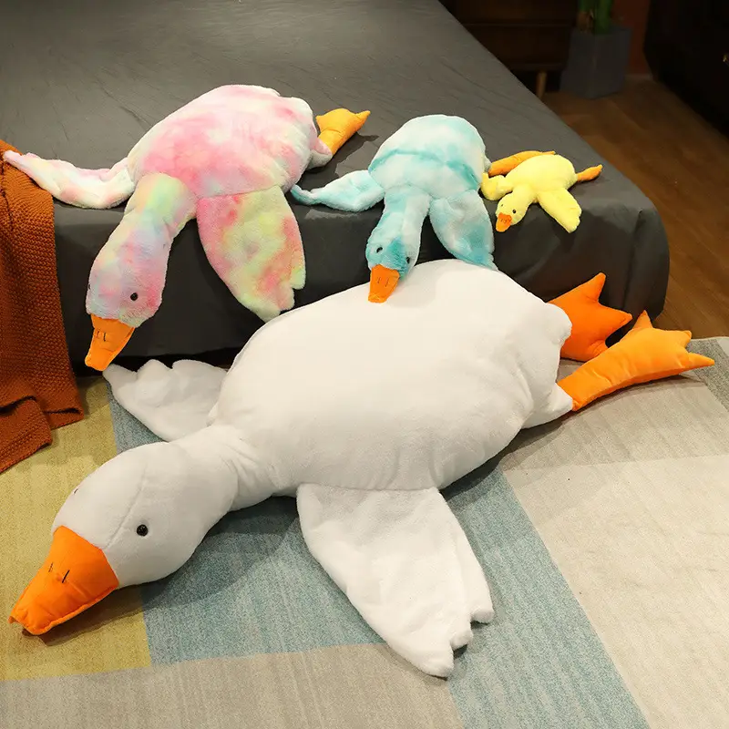 Removable And Washable Big White Geese Leg-supporting Pillow Plush Toy