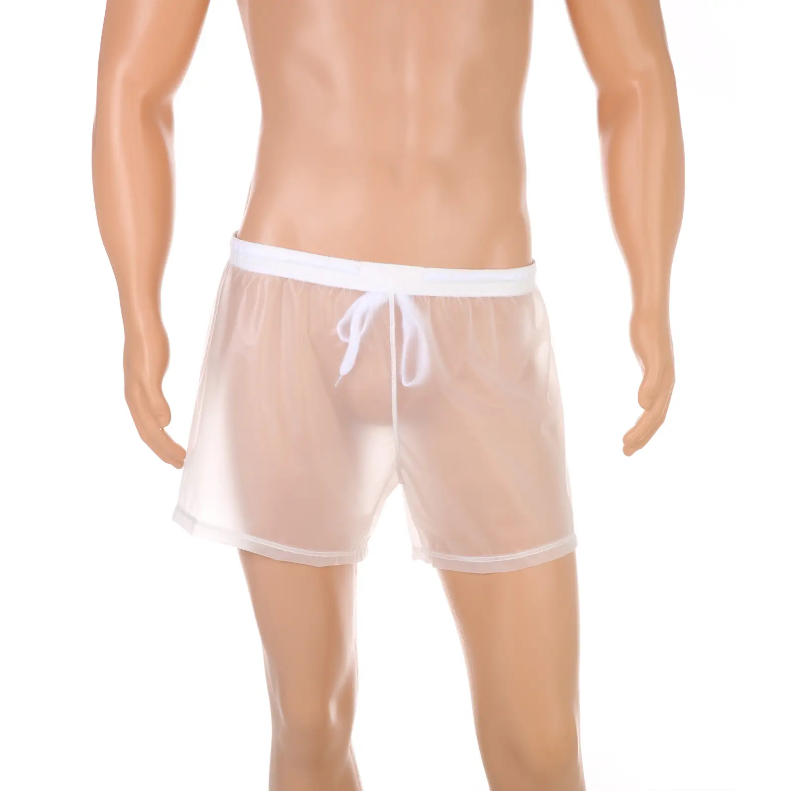 Men's Beach Swimming Trunks Sexy Transparent Sports Shorts
