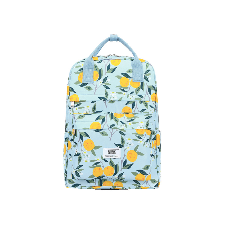 Versatile And Portable Waterproof Printed Backpack That Can Be Used To Carry Luggage Summer Lemon L - Shop at LoveMi