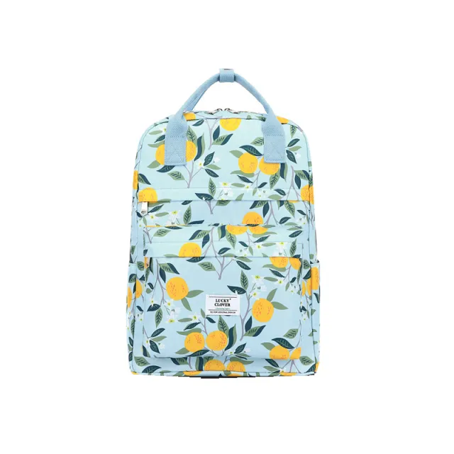 Versatile And Portable Waterproof Printed Backpack That Can Be Used To Carry Luggage Summer Lemon L - Shop at LoveMi