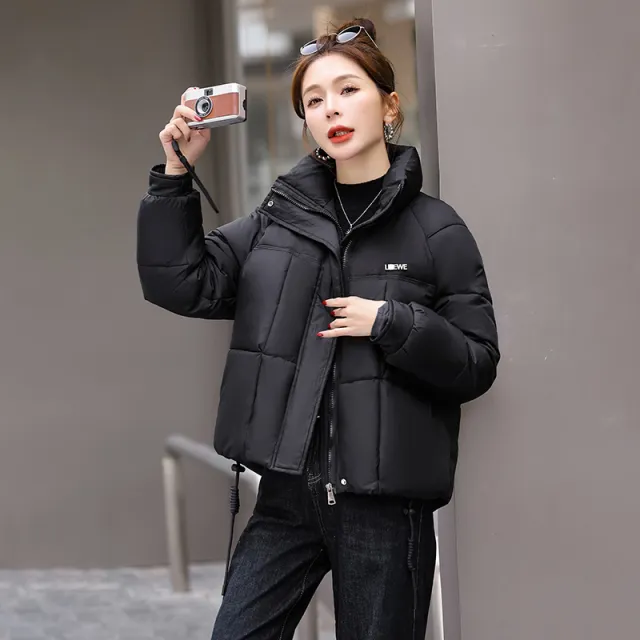 Fashion Stand Collar Winter Down Jacket Black - Shop at LoveMi