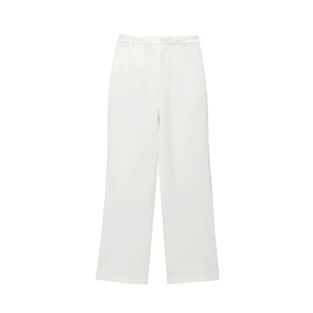 Lapel T shirt Shory Style Coat Straight leg Pants White Pants - Shop at LoveMi