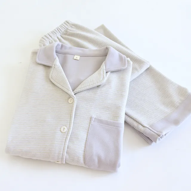 Simple Casual Loose Long sleeve Pants Homewear Set Light Pink - Shop at LoveMi