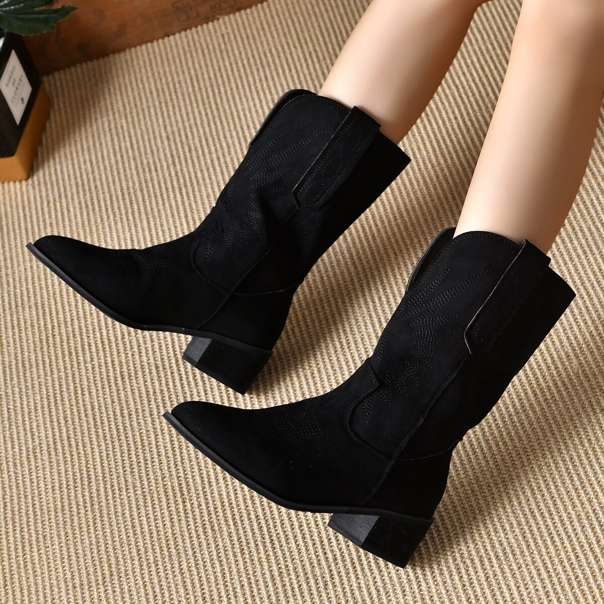 Suede Mid-Calf Boots, picture 5 of 5