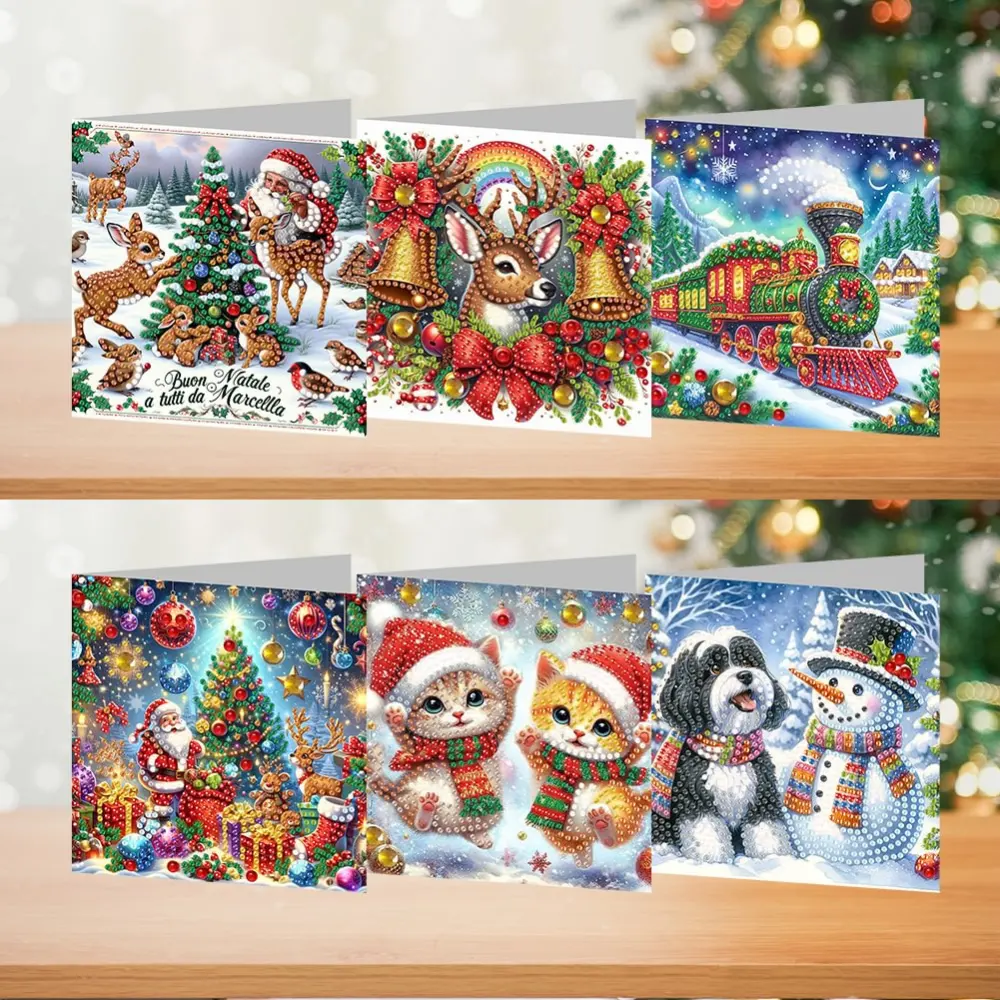 Christmas Holiday Diamond Painted Spot Drill 6 Combination Style