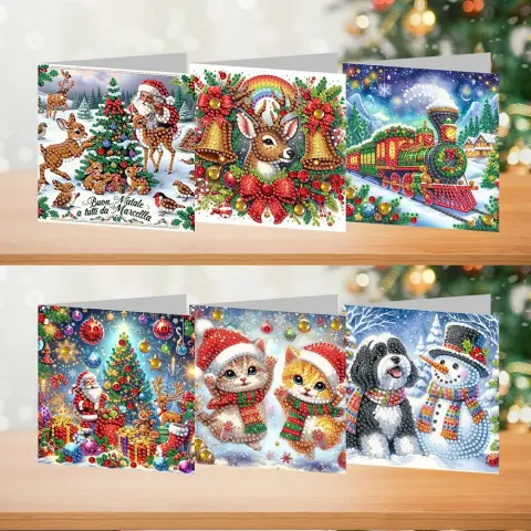Christmas Holiday Diamond Painted Spot Drill 6 Combination Style