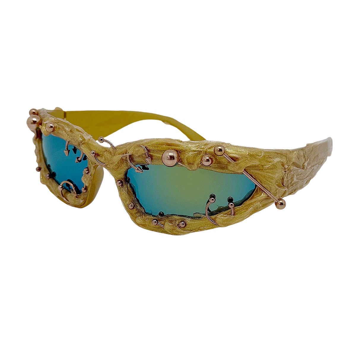 Punk Decorative Rivets Trend Street Snap Glasses - Image 11