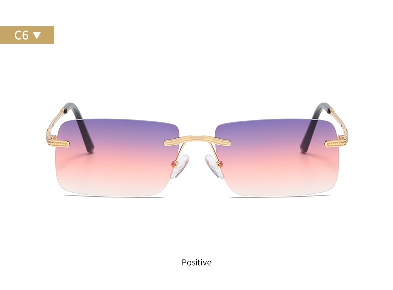 Frameless Personality Square Sea Sunglasses Comfortable Sun Glasses - Image 10