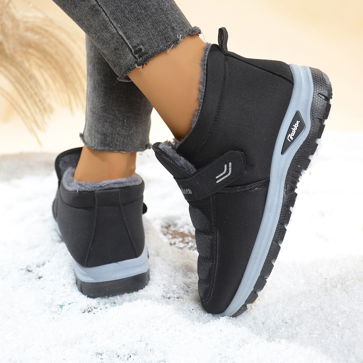 Fleece-Lined Insulated Snow Boots