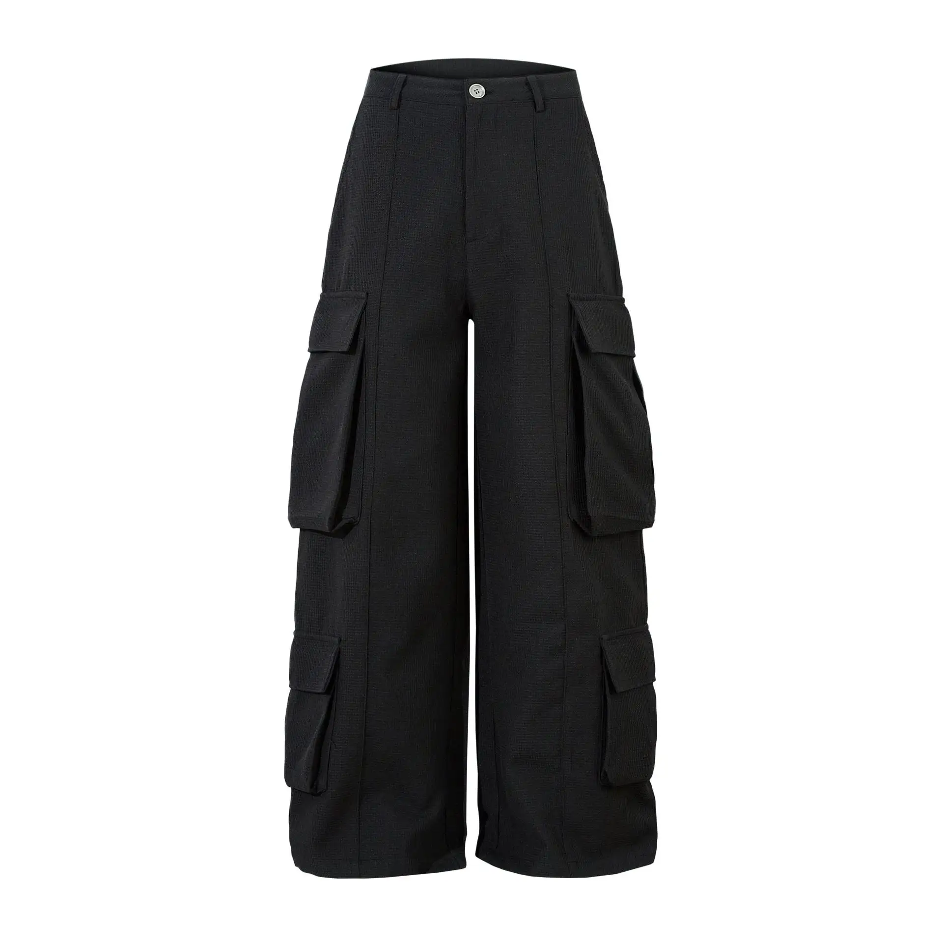 Spring Retro Stereo Design Loose Cargo Pants