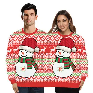 3D Digital Print Christmas Couple Onesie Hoodie