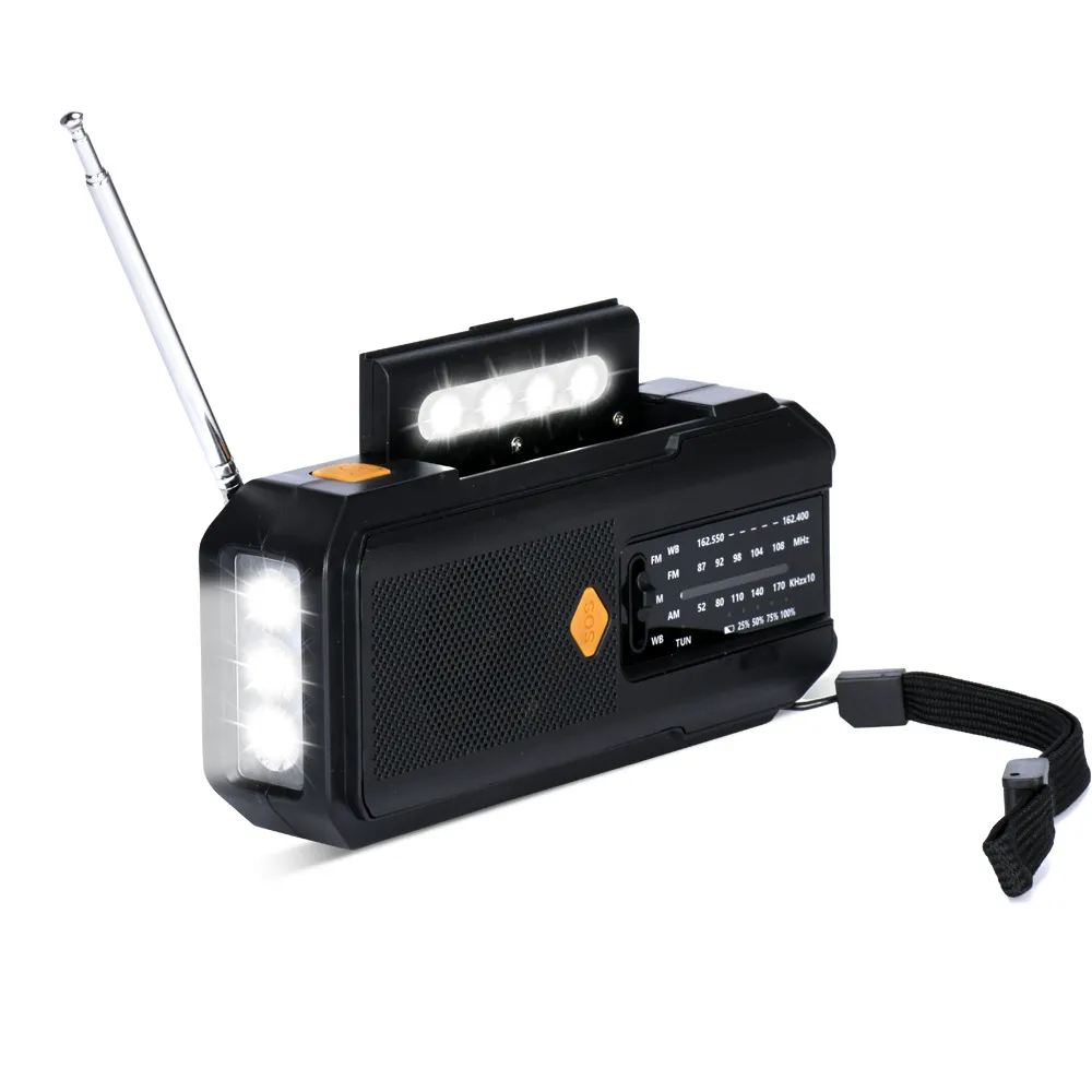 Multi-functional Hand-crank Emergency Disaster Prevention Radio - Black