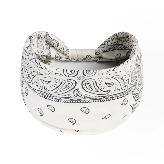 European And American Retro Cashew Perris Pattern Wide Headband Sports Yoga Elastic Headdress 191 Beige - Shop at LoveMi