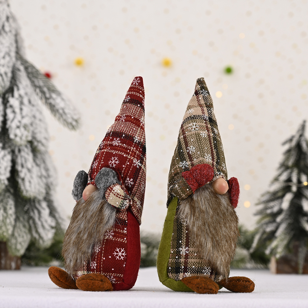 Christmas Decoration Supplies Snowflake Cover Eyes Faceless Doll