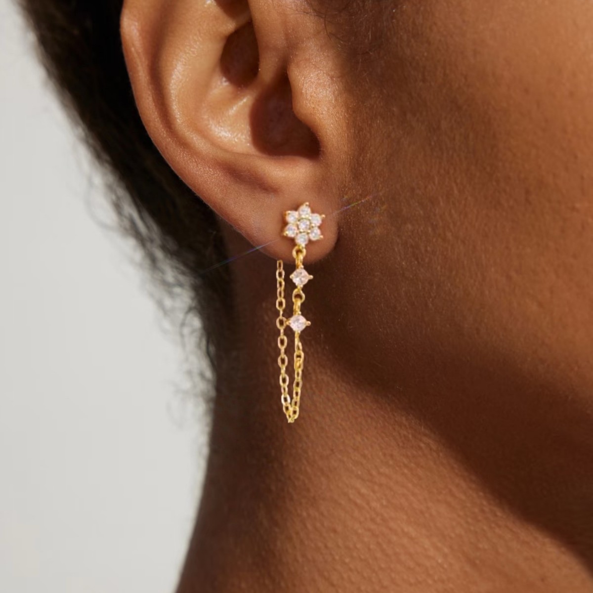 Personalized Zircon Pearl Tassel Earrings That Can Be Worn On Either Side