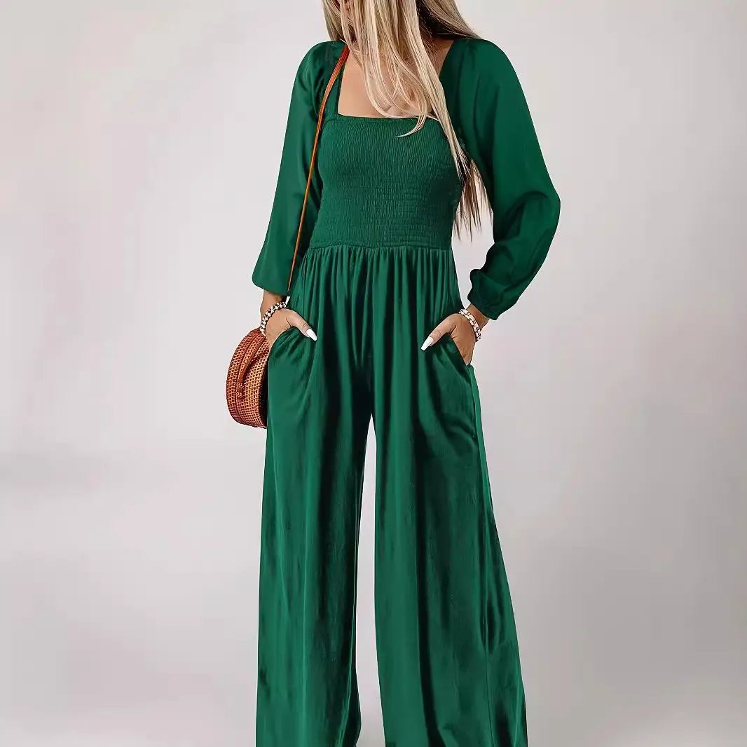 Women's Fashion Wide Leg Trousers Simple Commute Style